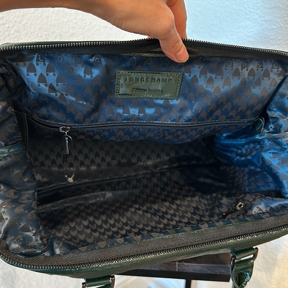 Longchamp Legends verni large satchel bag Edition Limitée NWT!!!! - Picture 10 of 14